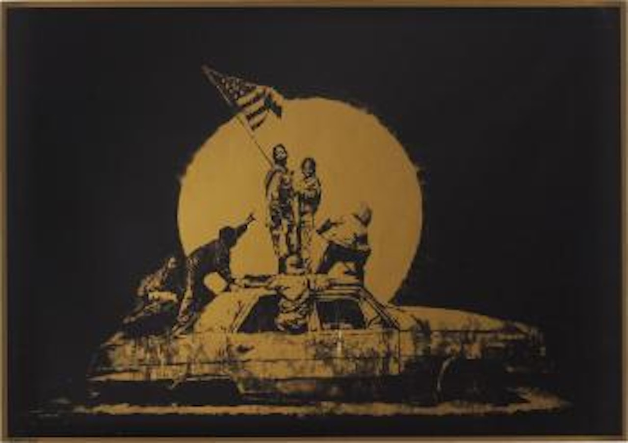 Gold Flag by Banksy