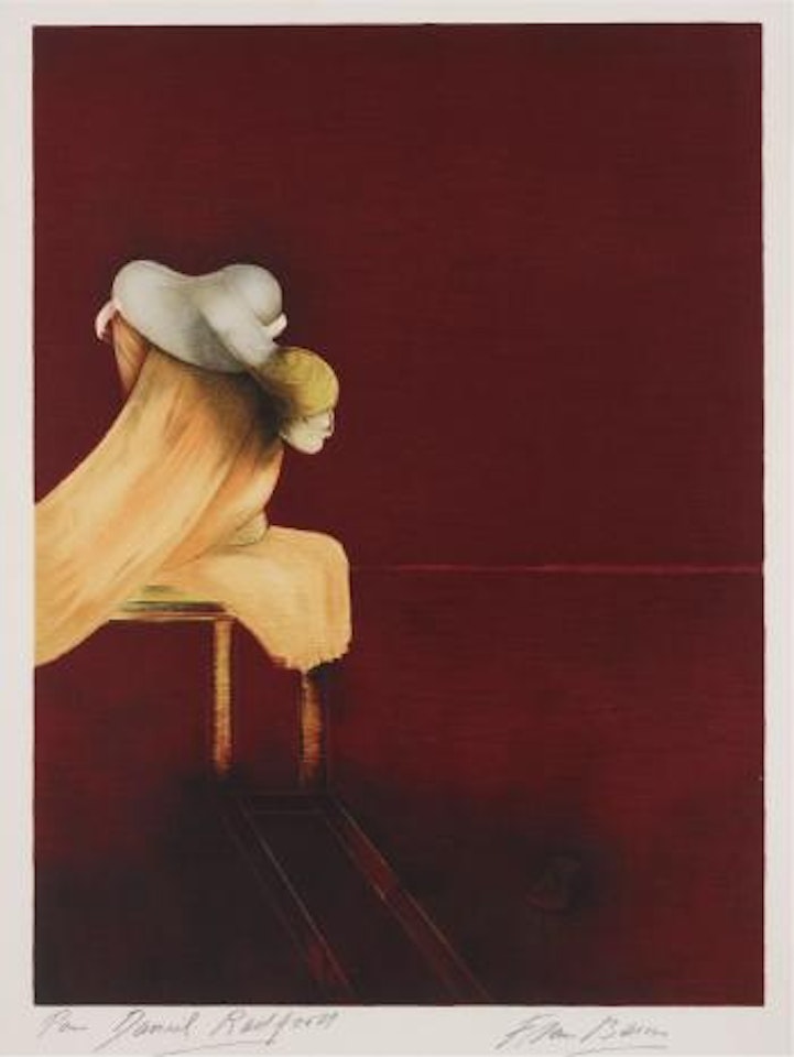 Second version of triptych 1944: left panel by Francis Bacon
