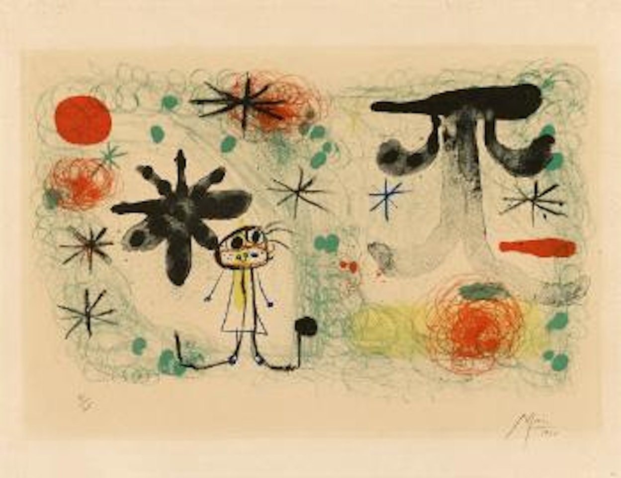 Personnage Dans Un Jardin IV by Joan Miró