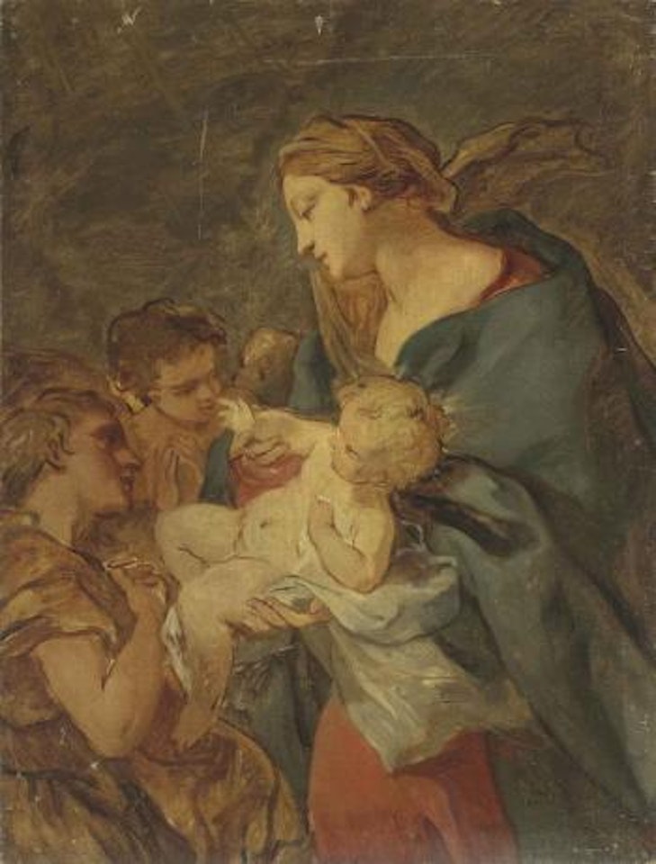 The Virgin and Child with attending angels by Charles-Joseph Natoire