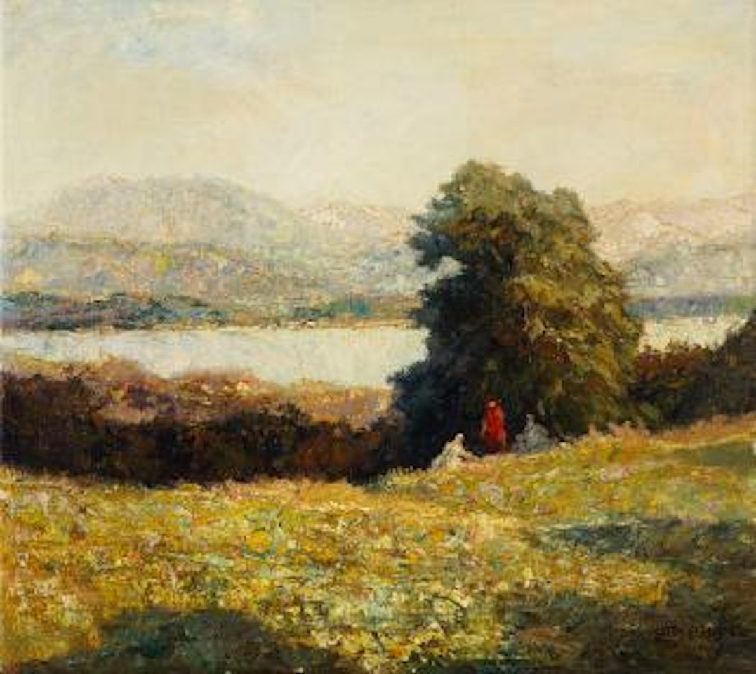 Picknick oberhalb des Tegernsees by Otto Pippel