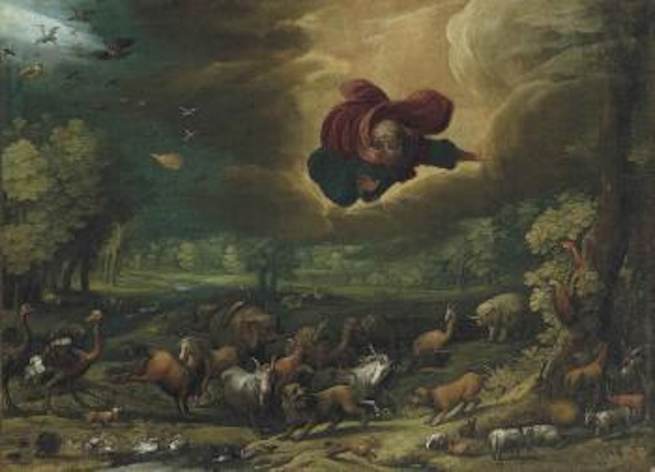God Creating the Animals by Flemish School