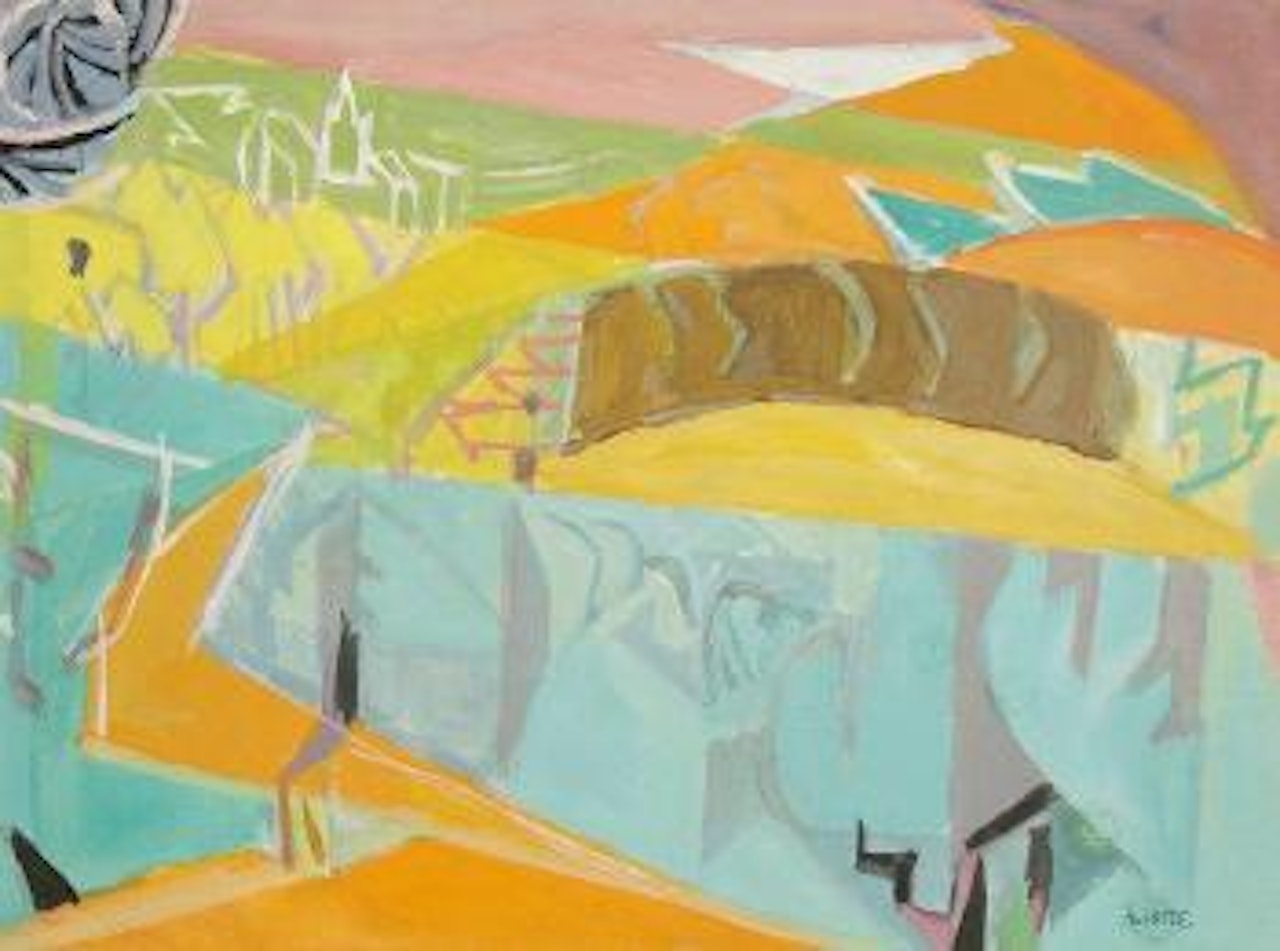 Paysage avec village au loin by André Lhote