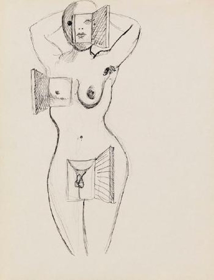 Nu debout aux Fenêtres by Salvador Dali