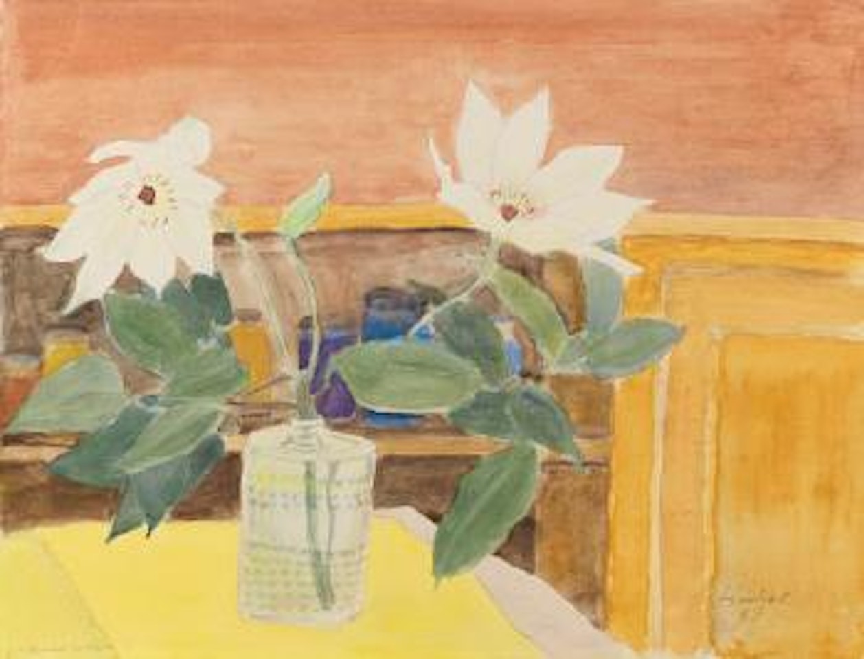 Clematis im Glas by Erich Heckel
