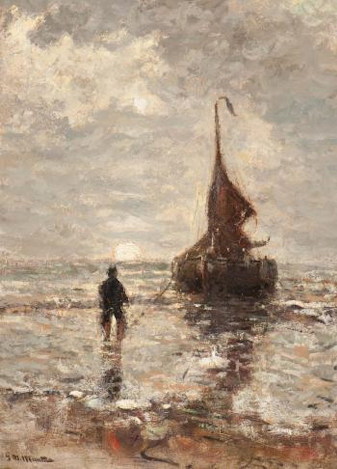 Lying at anchor in the surf by Gerhard Arij Ludwig Morgenstjerne Munthe