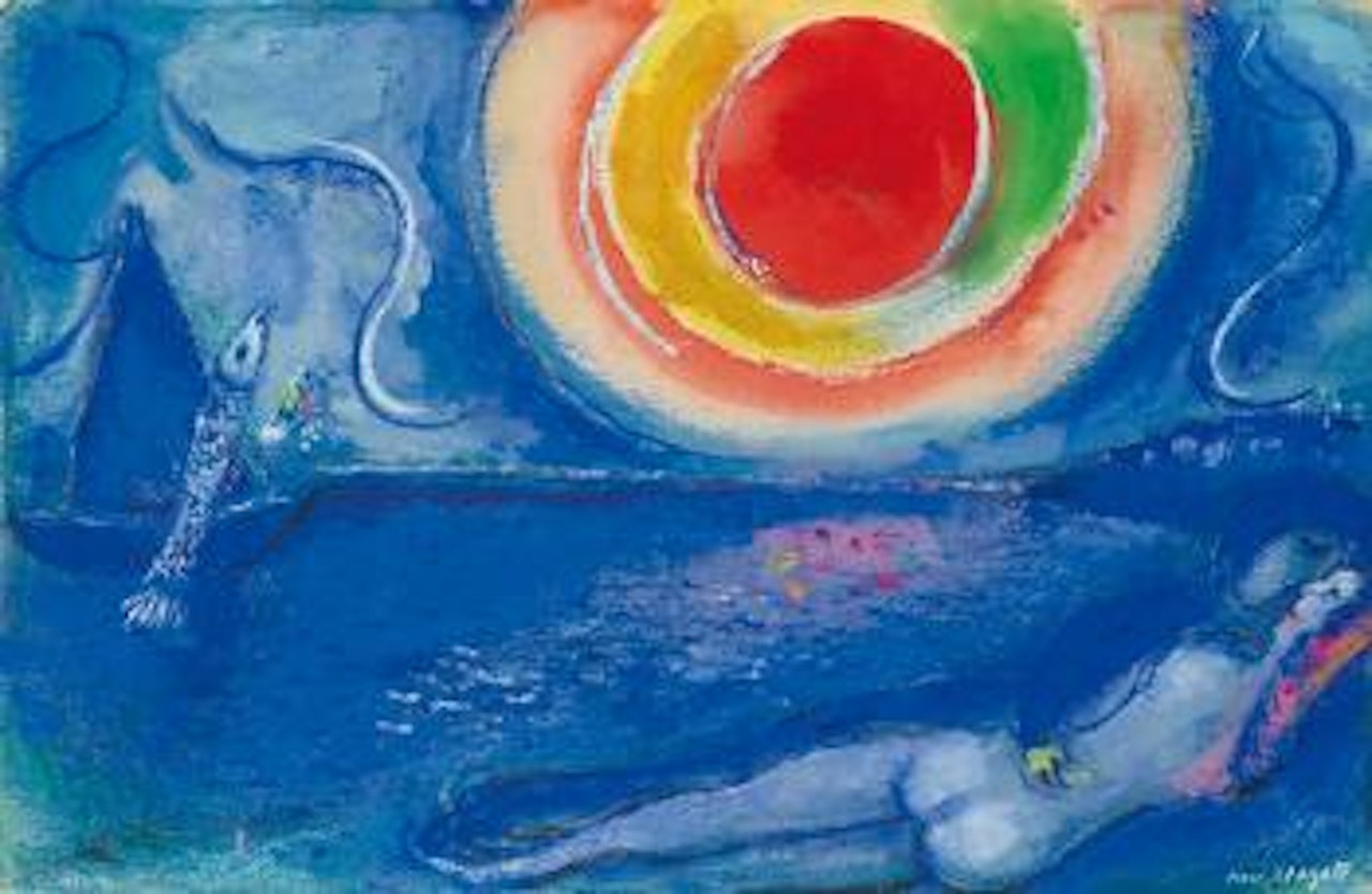 Les Amoureux À Drammont by Marc Chagall