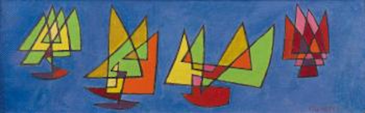 Vier Segelschiffe (Four Sailships) by Paul Klee