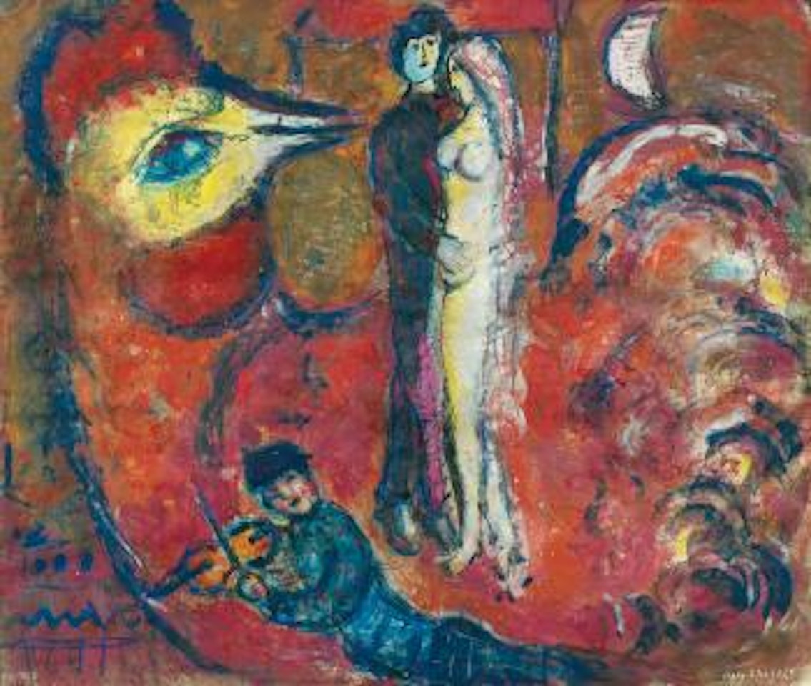 Mariage Au Coq Rouge by Marc Chagall