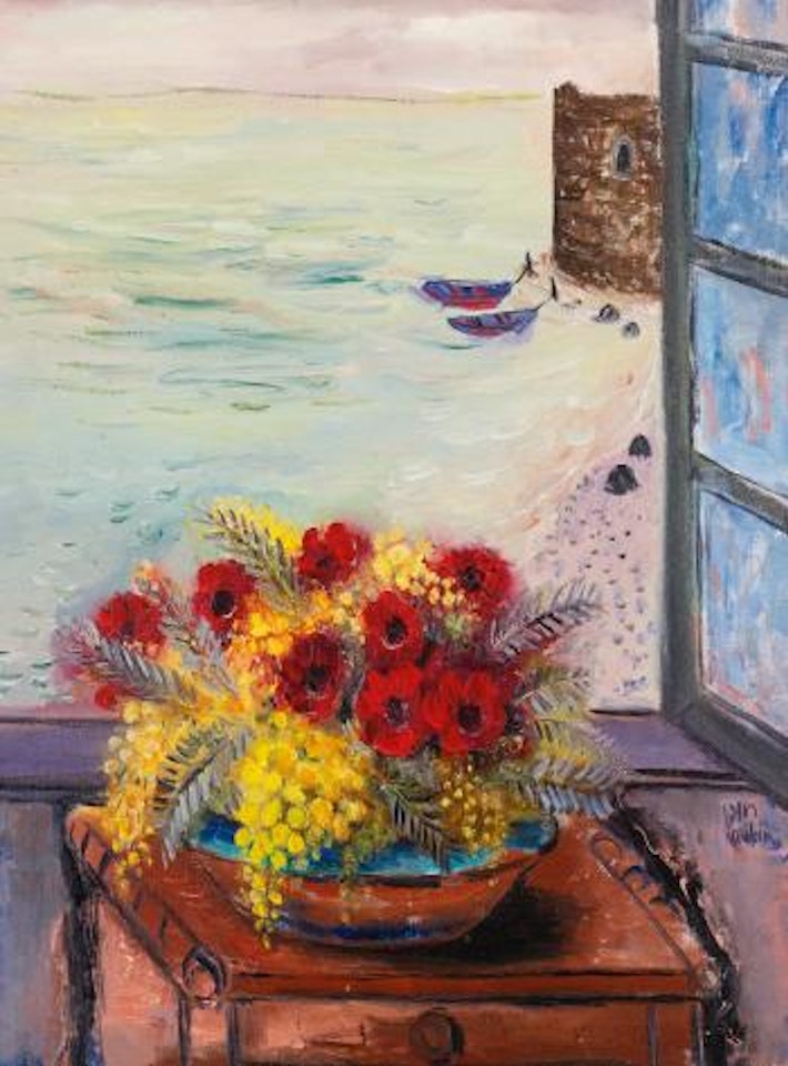 Flowers At The Kinneret by Reuven Rubin