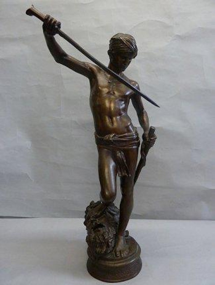 David vainqueur by Marius Jean Antonin Mercie