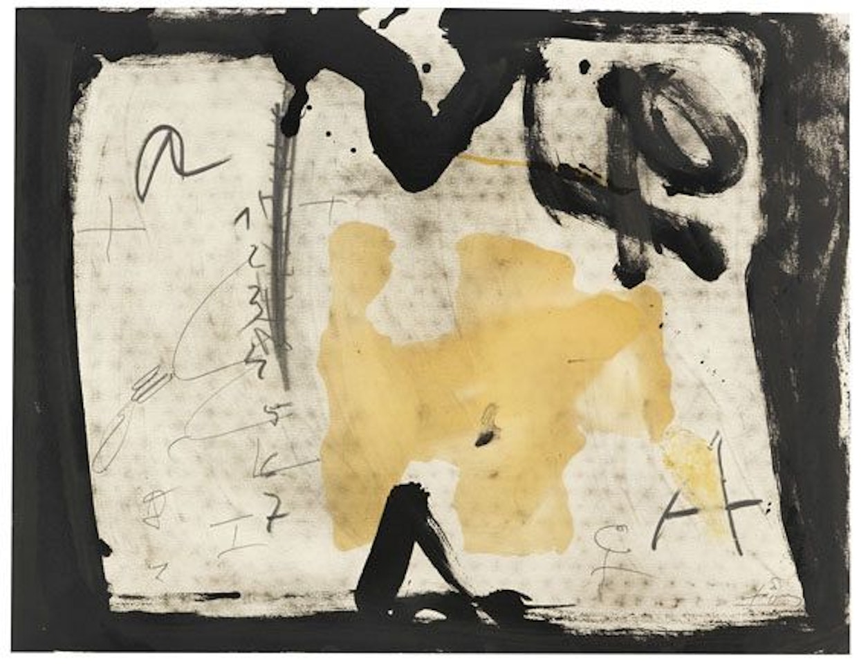 Marc negre by Antoni Tapies