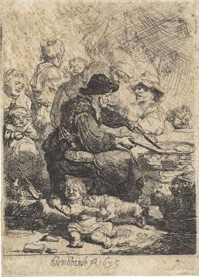 The Pancake Woman (Bartsch, Hollstein 124; Hind 141) by Attributed to Rembrandt Harmensz van Rijn