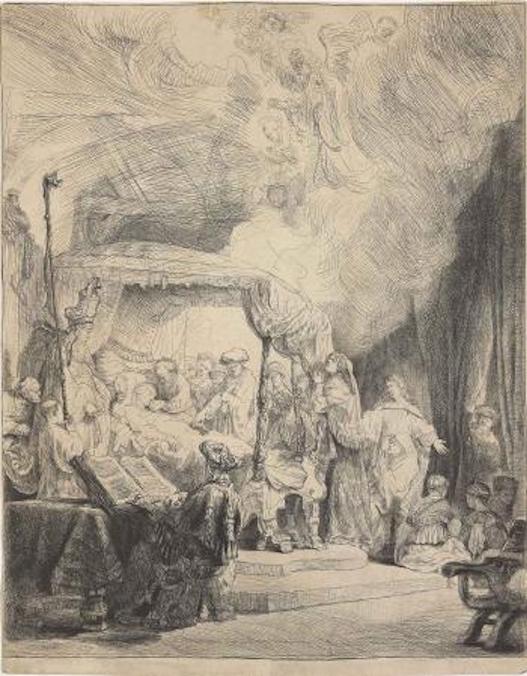 The Death of the Virgin (Bartsch, Hollstein, 99; Hind 161; New Hollstein 173) by Attributed to Rembrandt Harmensz van Rijn