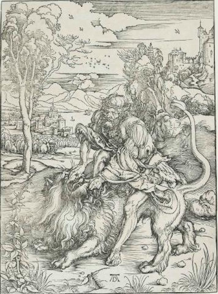 Samson rending the Lion (Bartsch 2; Meder, Hollstein 107; Schoch, Mende and Scherbaum 127) by Albrecht Dürer