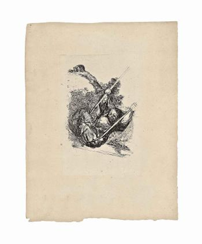 Vieja Columpiandose ('Old Woman on a Swing') (Delteil 26; Harris 33) by Francisco José de Goya
