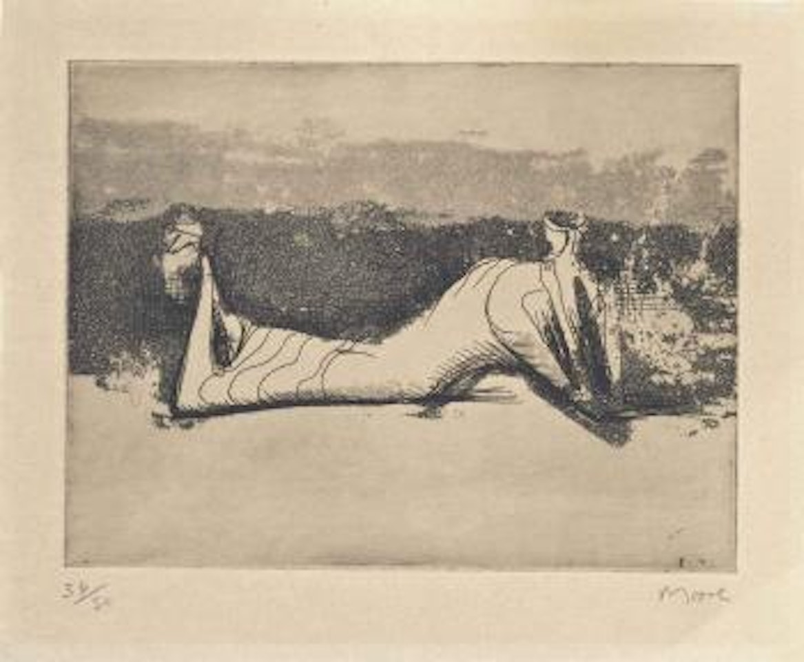 Draped and Reclining Figure (Cramer 33) by Henry Moore