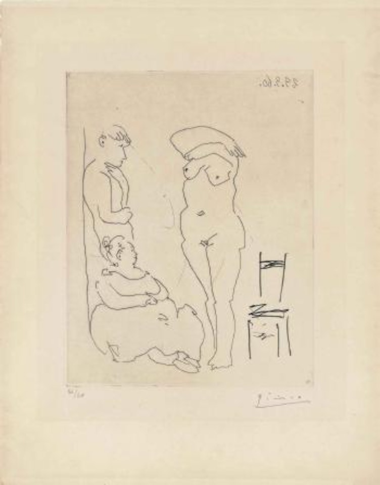 Personages et Nu (Bloch 986; Baer 1071.B.a) by Pablo Picasso