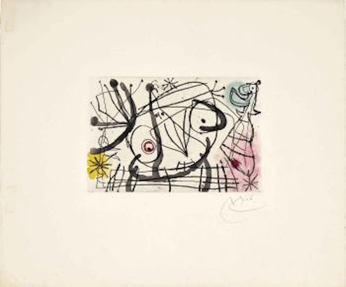One plate, from: Fissures II (Dupin II.466) by Joan Miró