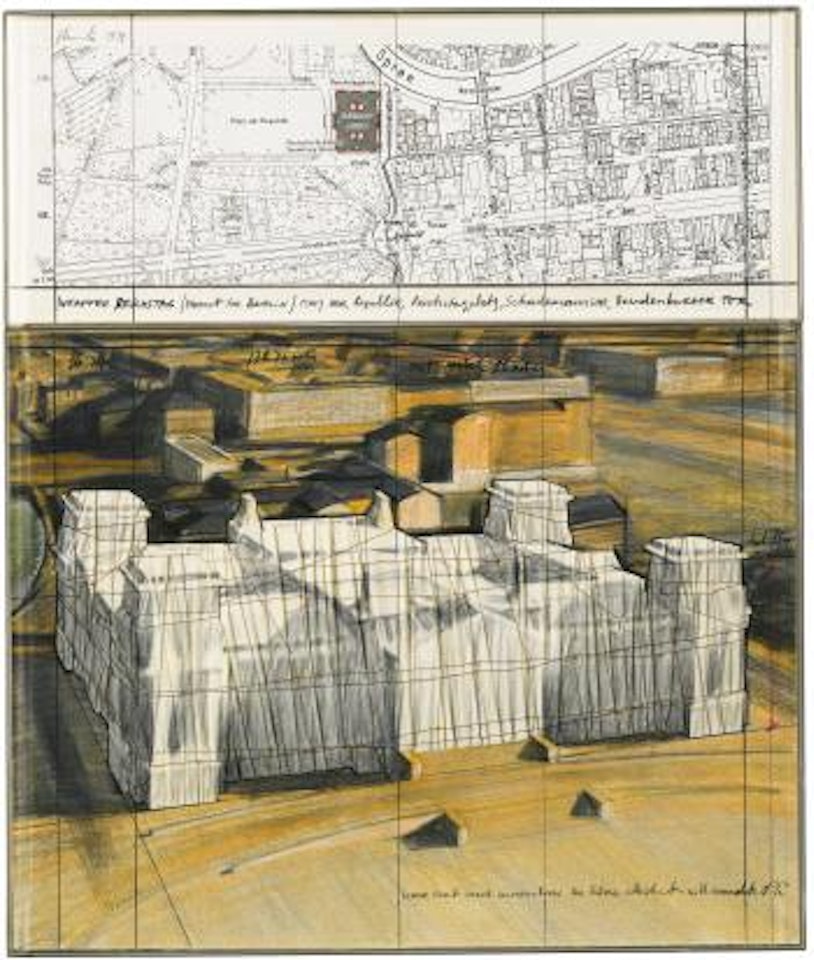 Wrapped Reichstag (Project For Berlin) by Christo by Jeanne-Claude