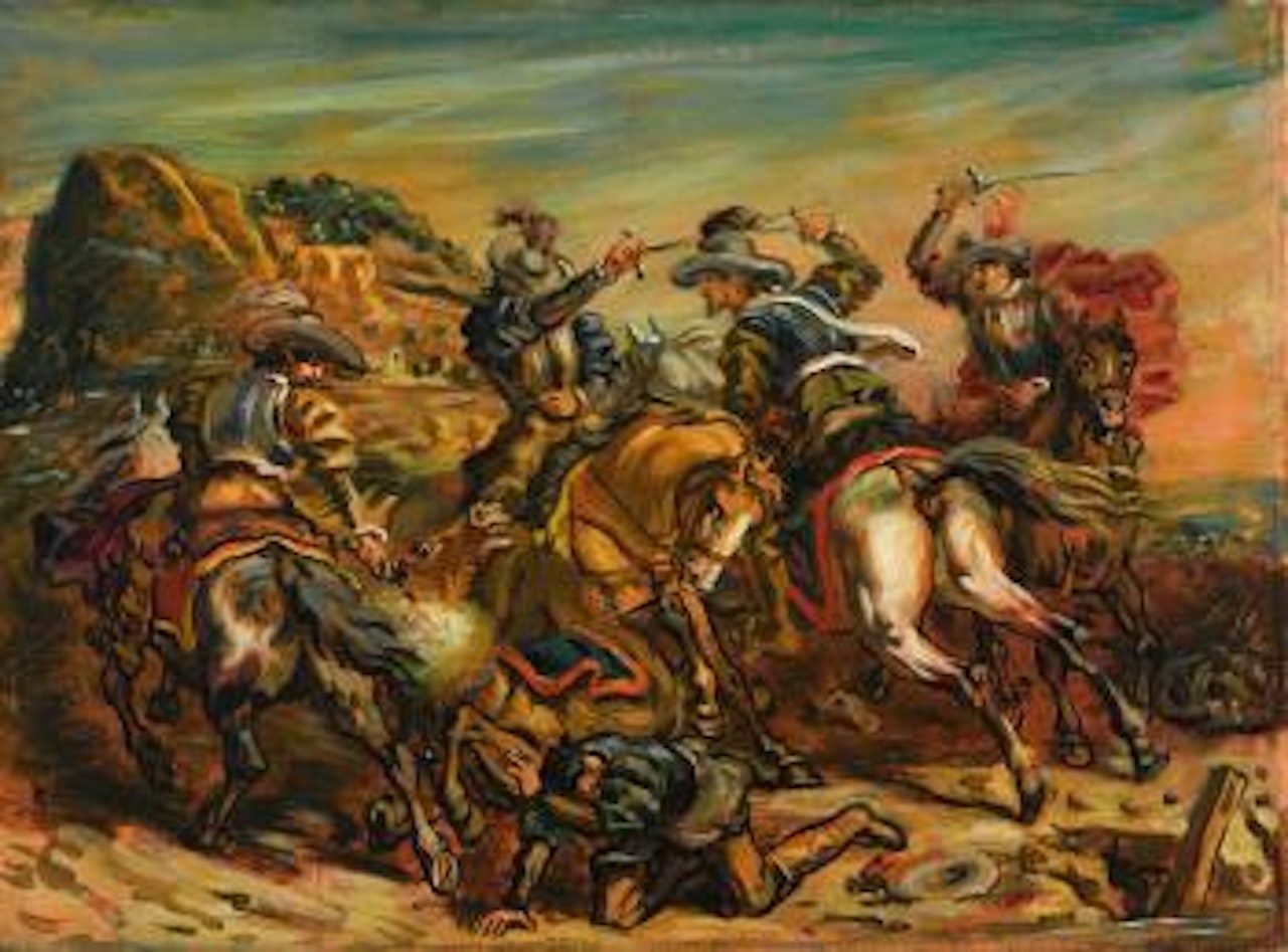 Combattimento Di Cavalieri by Giorgio de Chirico