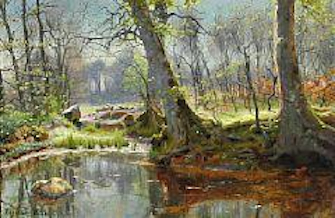 Spring day in the forest by Peder Mork Monsted