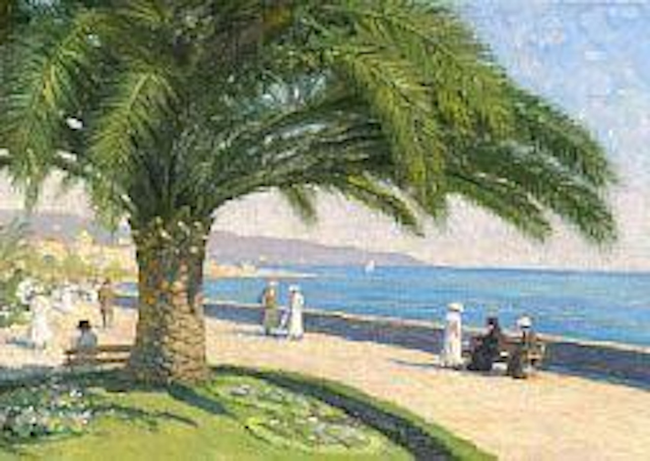 Under Palmerne i San Remo (Under the palms in San Remo) by Paul Fischer