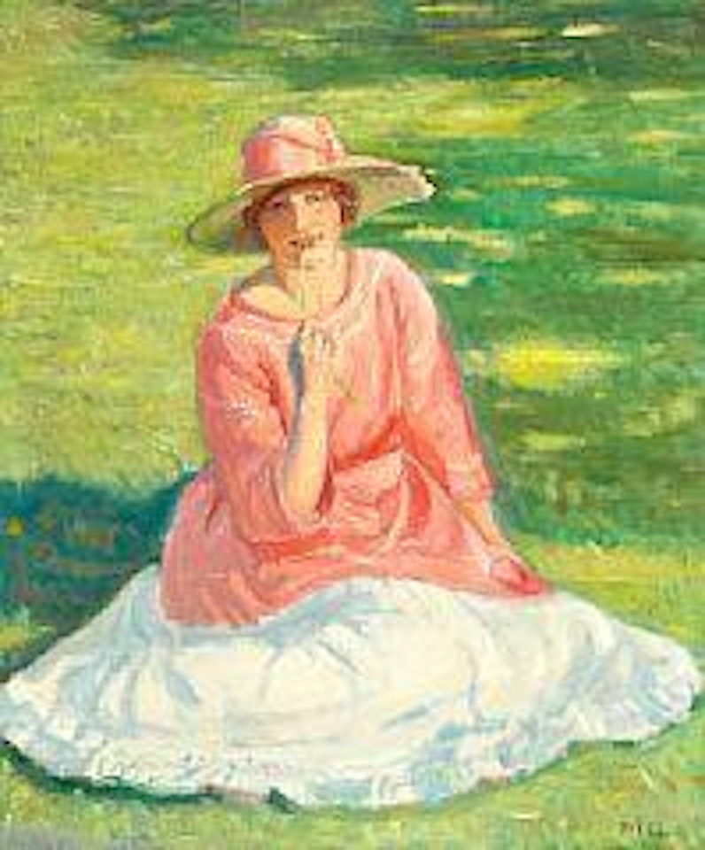 Ung pige i haven (Young girl in the garden) by Michael Ancher