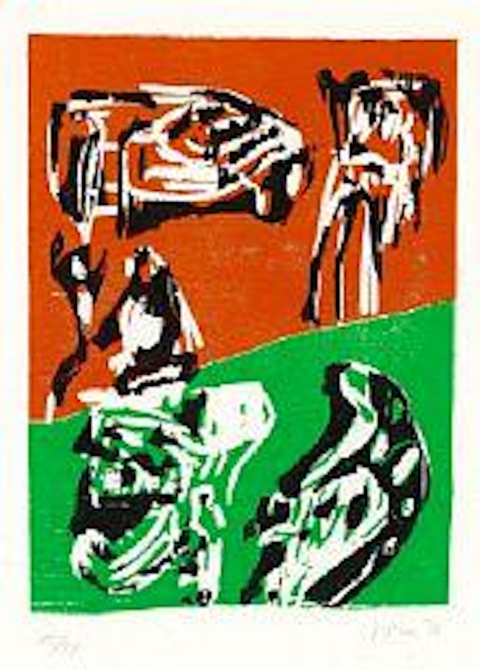 Auf schiefer ebene by Asger Jorn