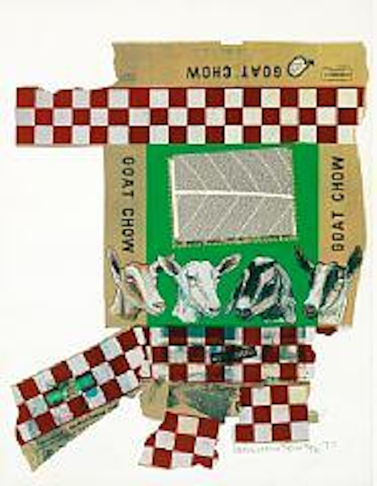 Hog Chow from the series The Chow Bag by Robert Rauschenberg