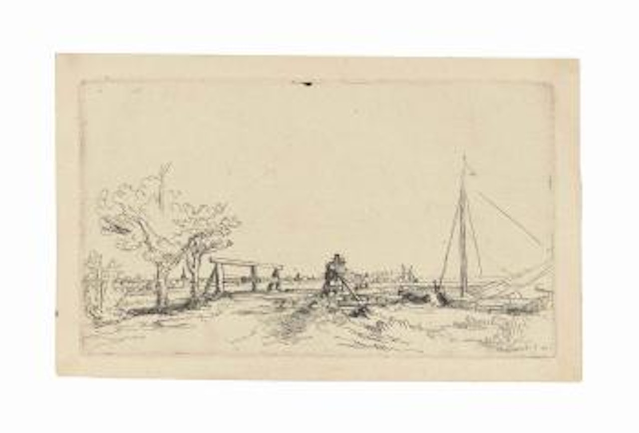 Six's Bridge (The Bridge at Klein Kostverloren on the Amstel) (B., Holl. 208; H. 209; New Holl. 222) by Attributed to Rembrandt Harmensz van Rijn