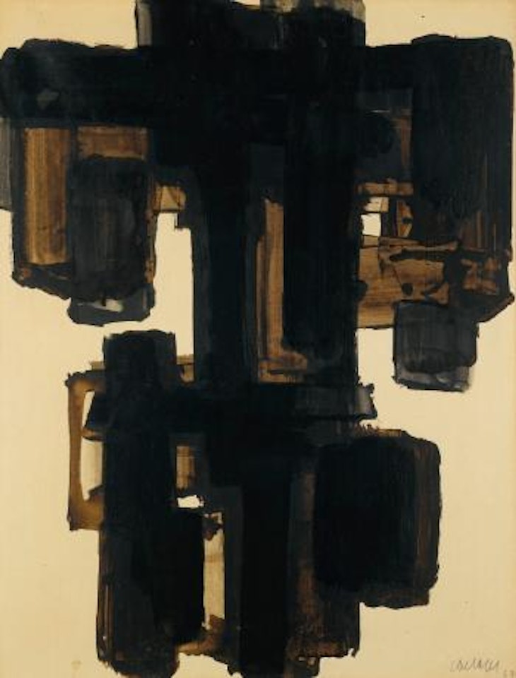 Brou De Noix 65 X 50 cm, 1957 by Pierre Soulages
