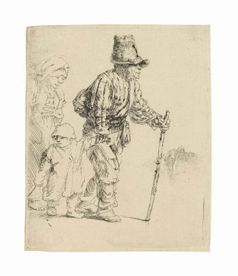 Peasant Family on the Tramp (B., Holl. 131; Hind 259; New Hollstein 266) by Attributed to Rembrandt Harmensz van Rijn