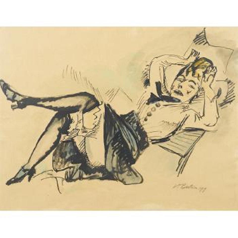 Liegende Frau by Max Pechstein