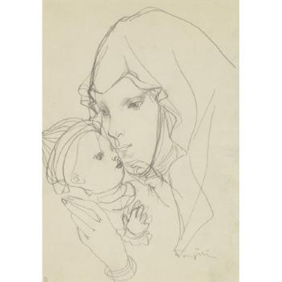 L'amour maternel by Leonard Tsuguharu Foujita