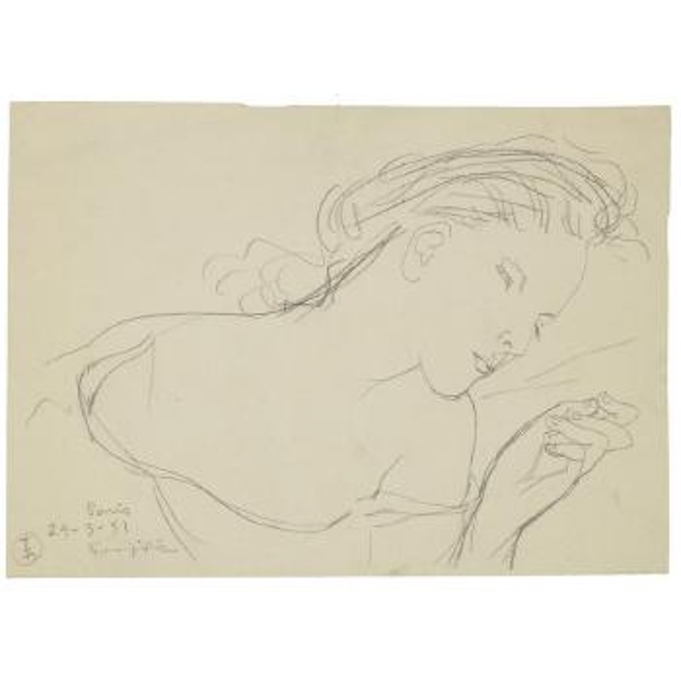 Jeune fille endormie by Leonard Tsuguharu Foujita