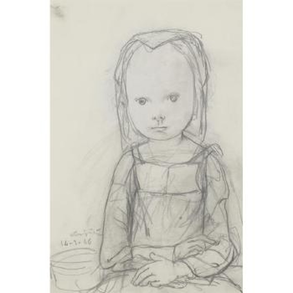 Fillette au fichu et à la casserole by Leonard Tsuguharu Foujita