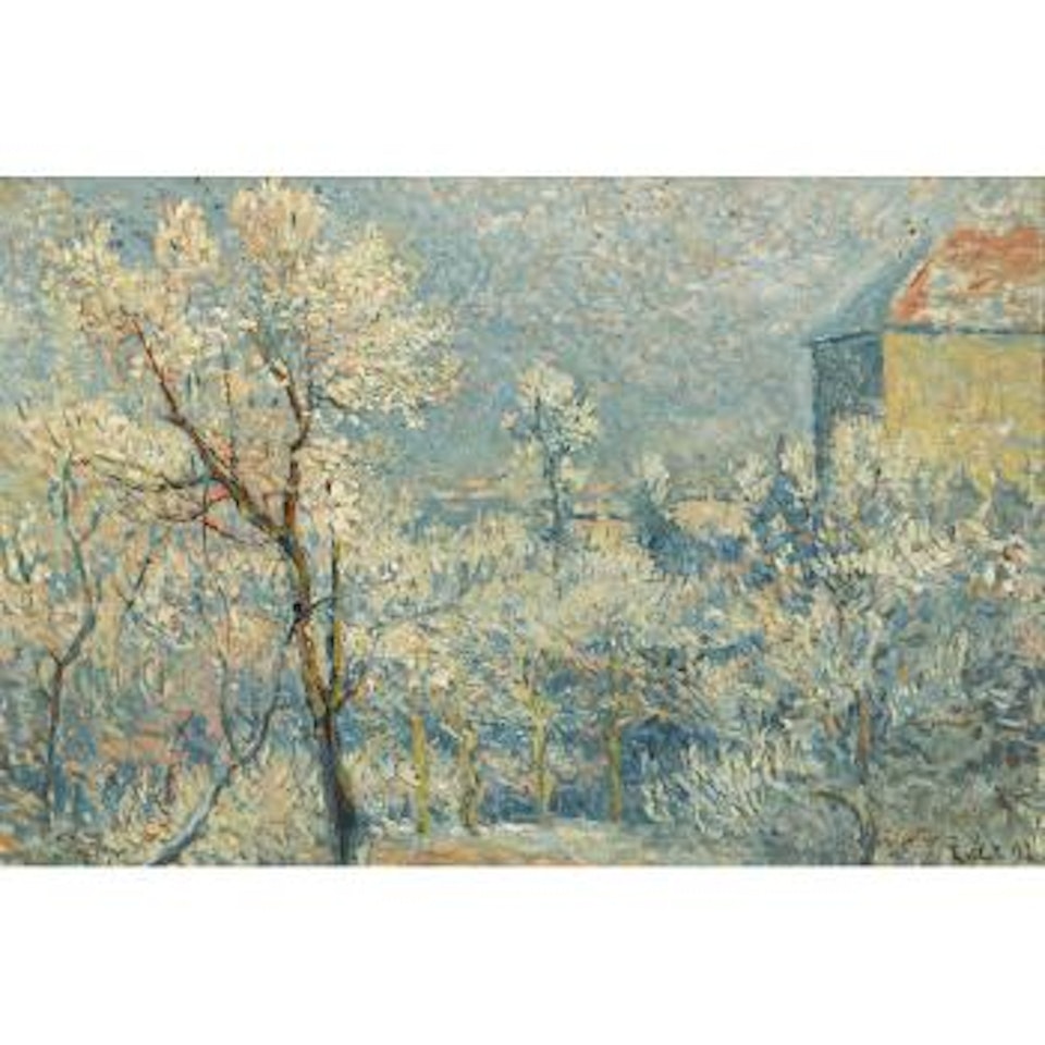 Le jardin sous la neige, Rue Cortot by Maximilien Luce
