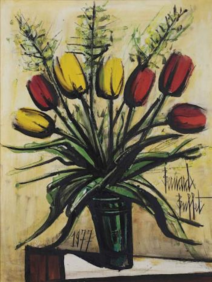 Tulipes Jaunes et Rouges by Bernard Buffet
