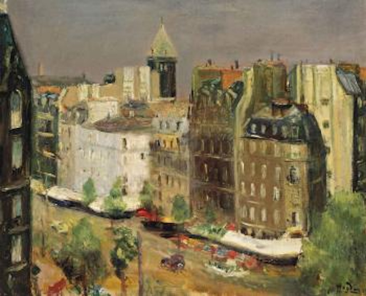 View from the artist's studio, between the Boulevard Montparnasse and Boulevard Raspail, Paris by Henri Hayden