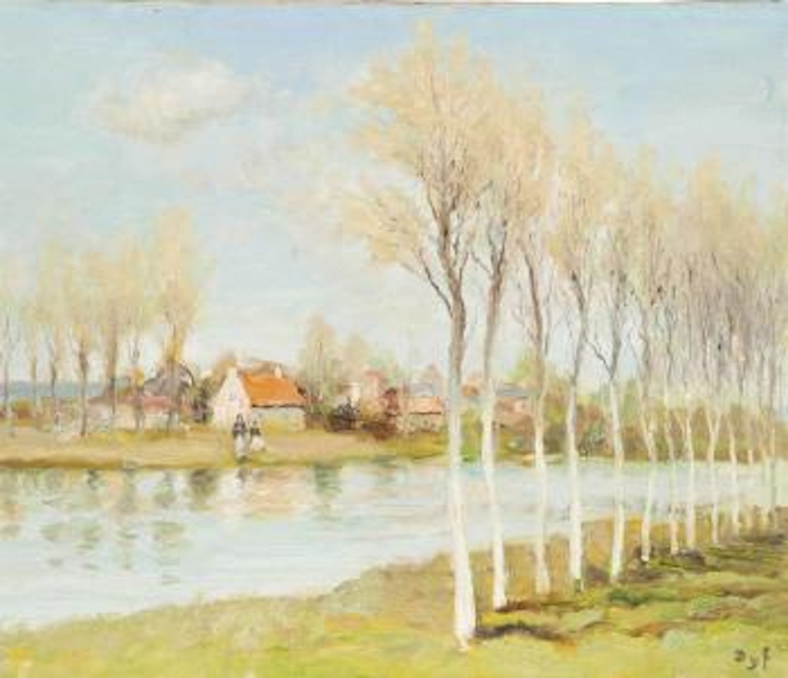 Le Serein à Châblis, Bourgogne by Marcel Dyf