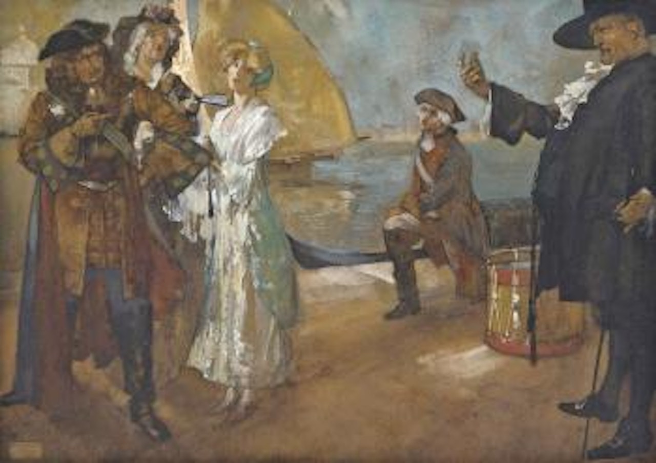 You must make some allowance: An illustration for 'The Gondoliers' by Gilbert and Sullivan by William Russell Flint