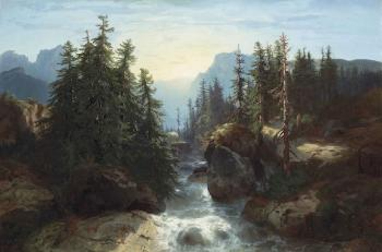Torrent des Alpes, Souvenir de la Scheidegg by Alexandre Calame