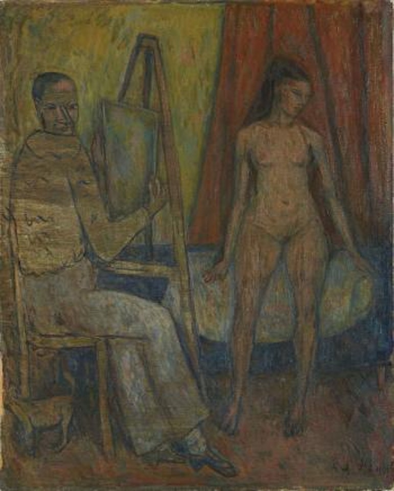 Le peintre et son modèle by Rene Auberjonois