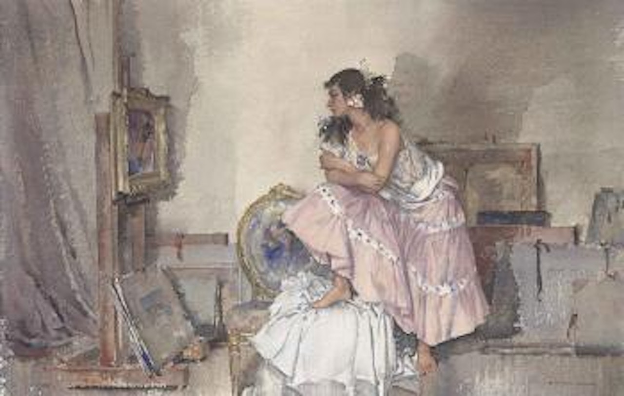 Model and critic by William Russell Flint
