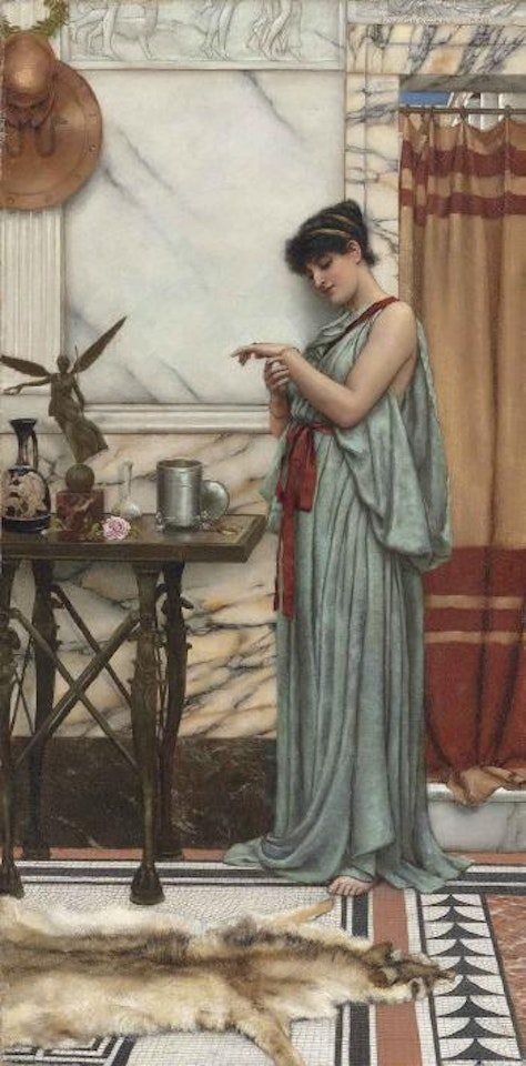 His birthday gift by JOHN WILLIAM GODWARD, R.B.A.