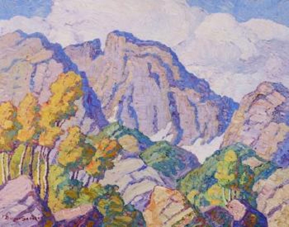 Glimpse of long's peak by Birger Sandzen