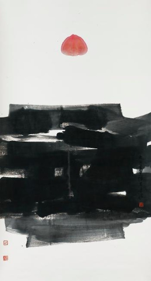Lotus I - Zen Painting by Lu Shoukun (Lui Shou-Kwan)