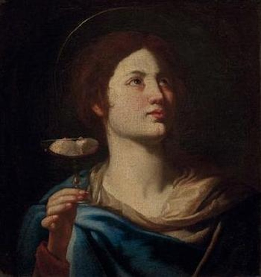 Die Hl. Agatha von Catania mit den abgeschnittenen Brüsten by Neapolitan School
