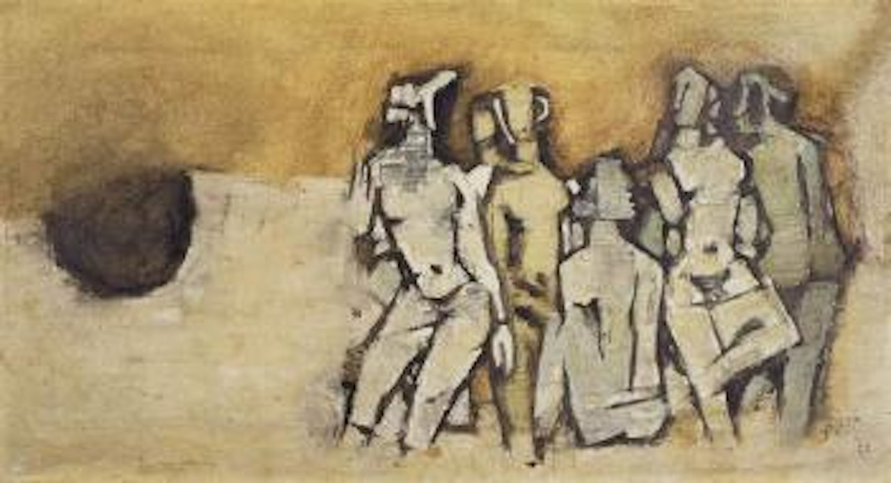 Untitled (Female Figures) by M.F. Husain